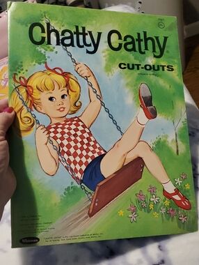 Chatty Cathy Cut-Outs Vintage Booklet - Green Cover